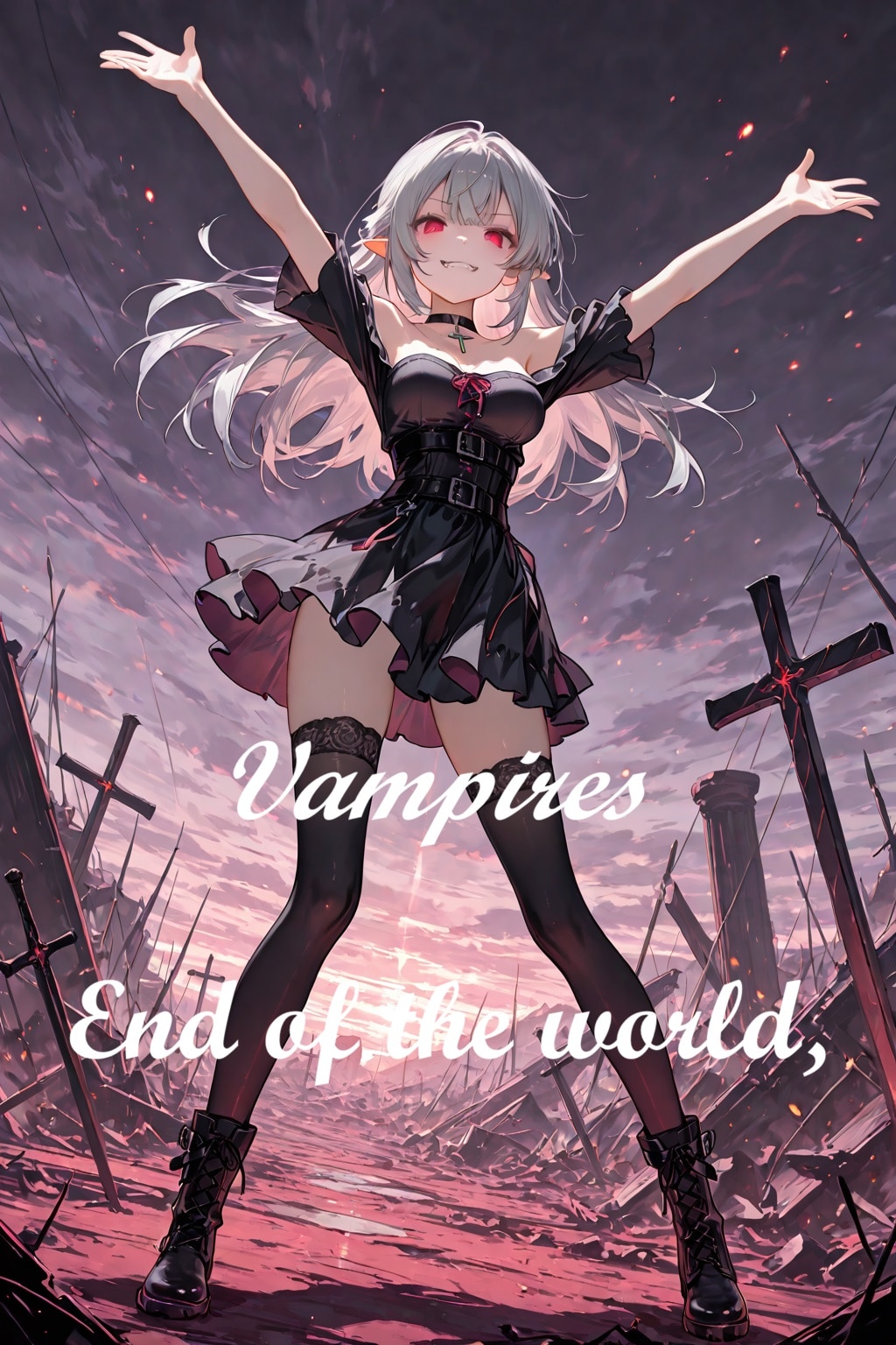 自作系PCゲーム『吸血鬼と終末世界』アビゲイル（TS吸血鬼）