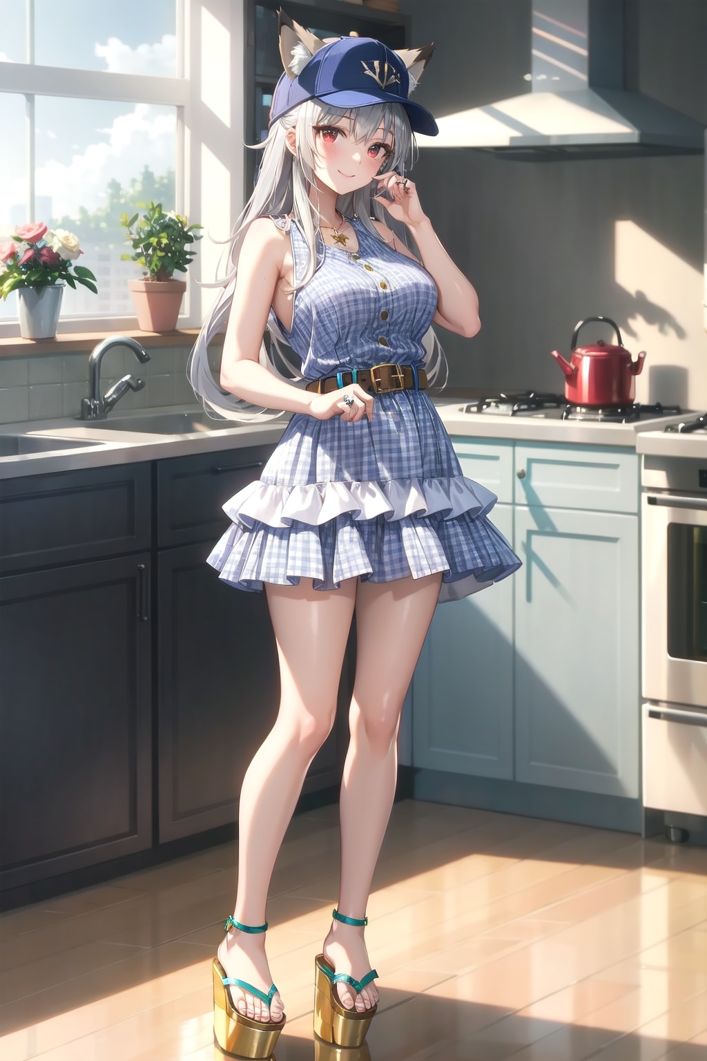 キッチンの若奥様