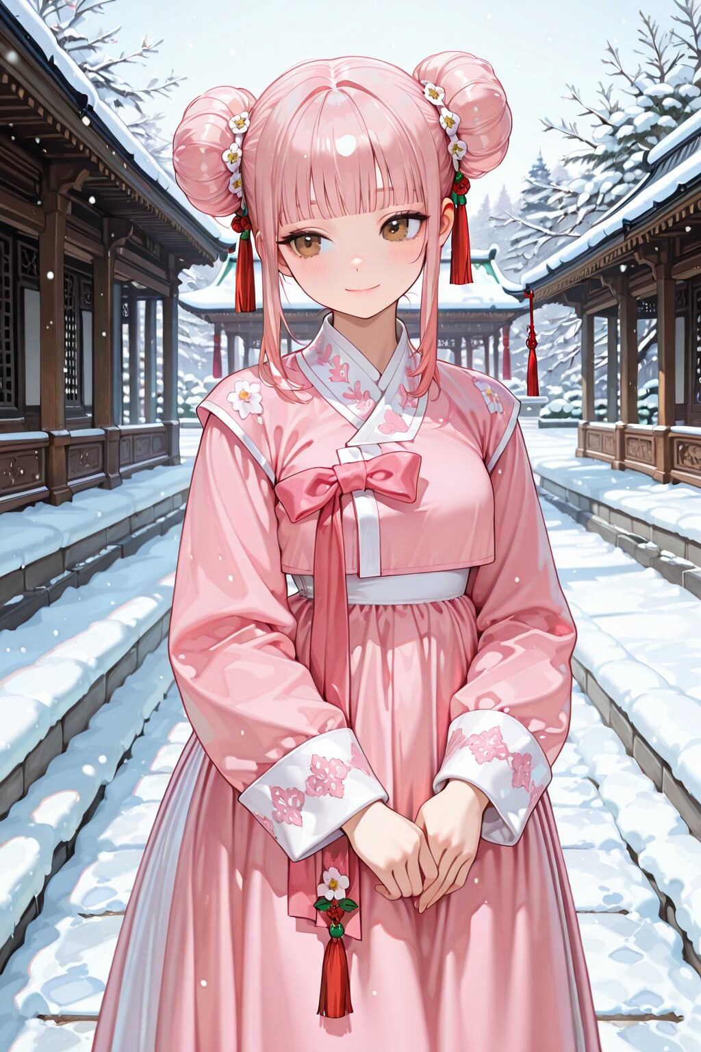 韓服少女。