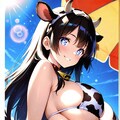 牛の獣人のビキニ姿 3枚目