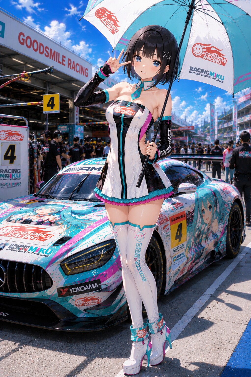 レーシングMiku RQの楓ちゃん | の人気AIイラスト・グラビア