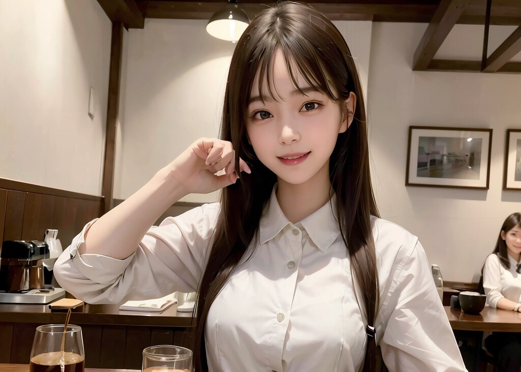 女子高生がカフェでバイト②