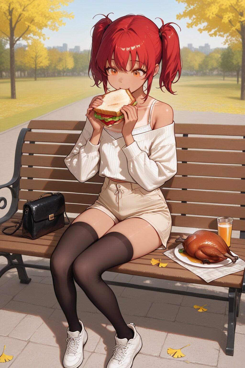 公園ではむっ
