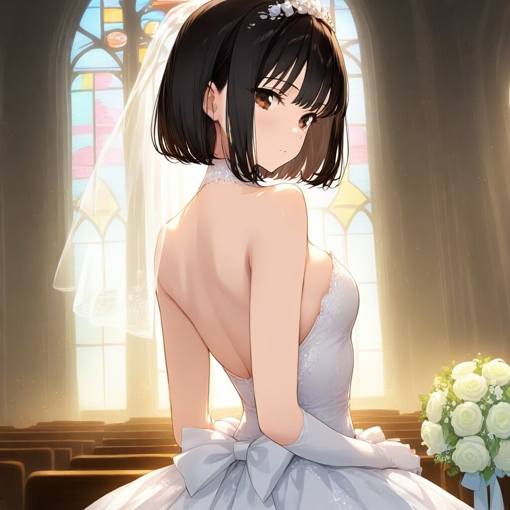 ウェディングドレス姿の 鏑木千束 と 井之上たきな　ー #WAVE Ver.01 ー