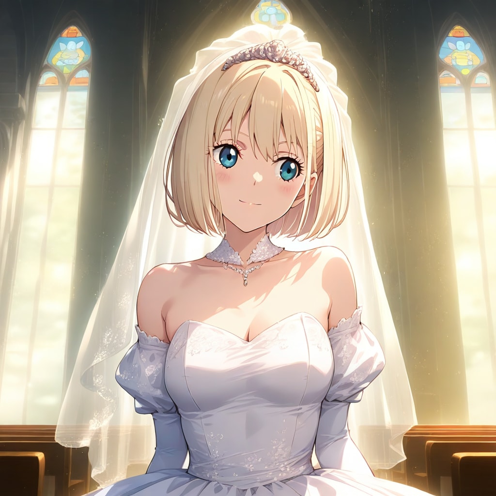 ウェディングドレス姿の 鏑木千束 と 井之上たきな　ー #WAVE Ver.01 ー