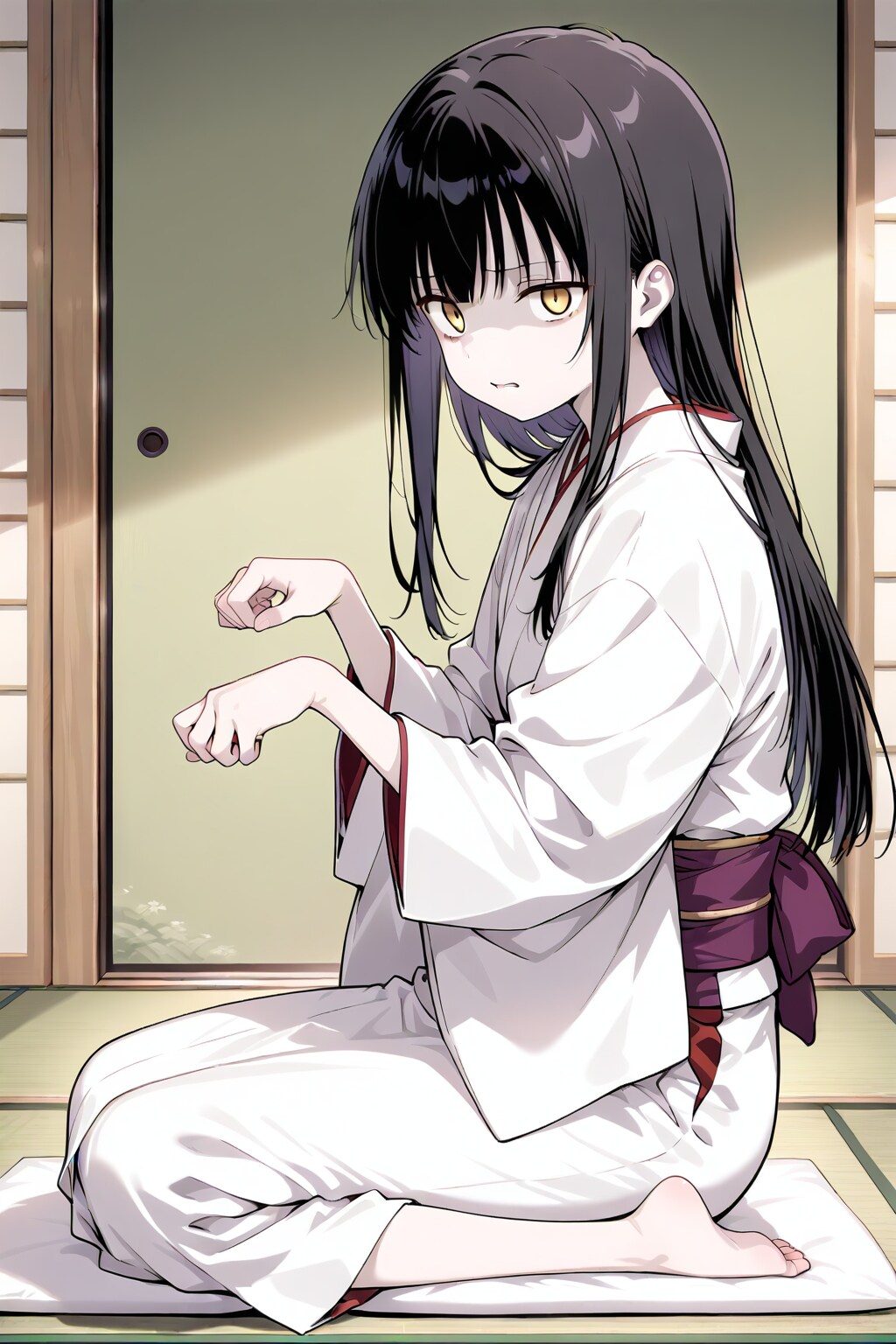 正座するユウ子さん