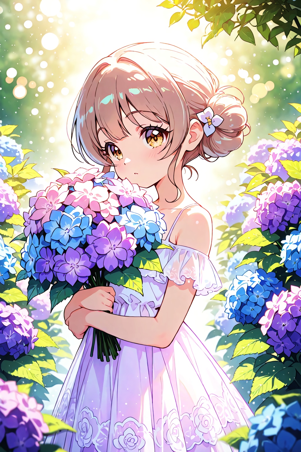 紫陽花とお団子の二刀流 | の人気AIイラスト・グラビア