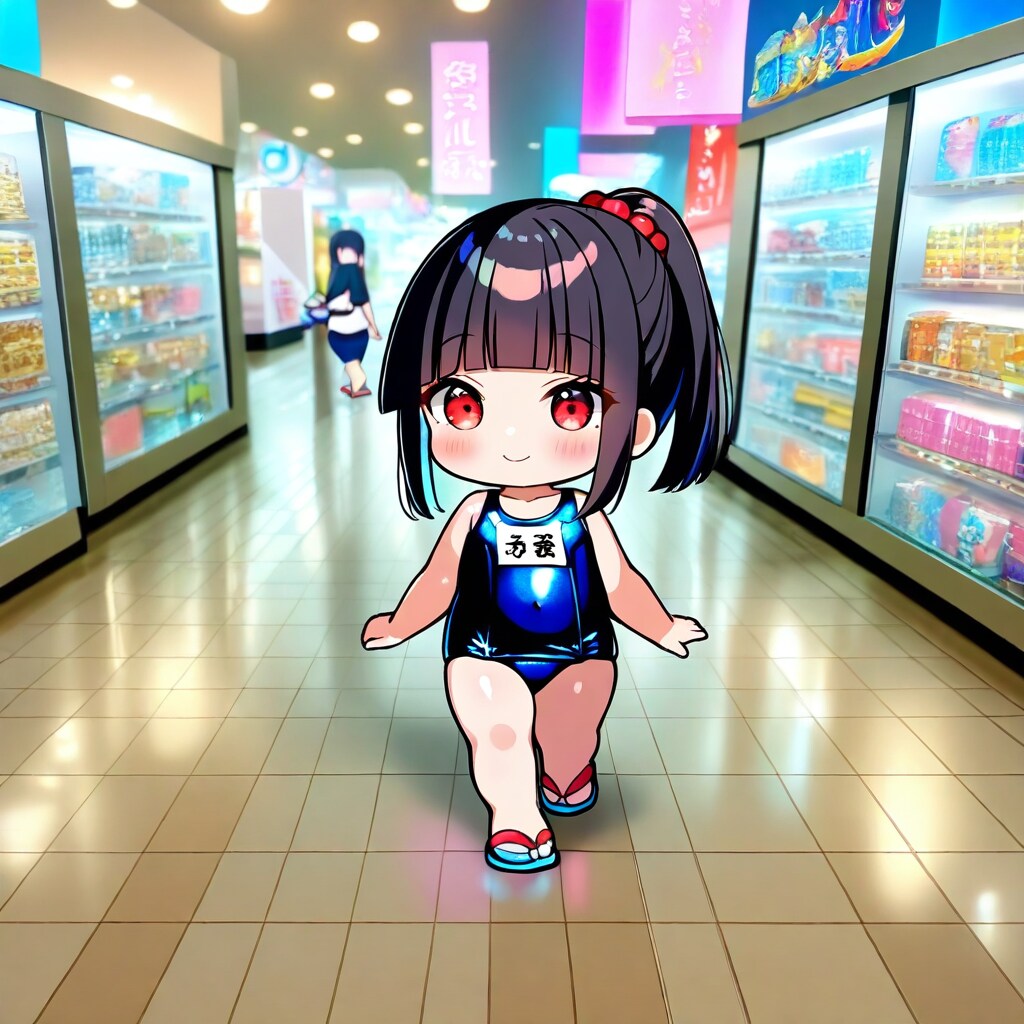 スク水でモールにお買い物