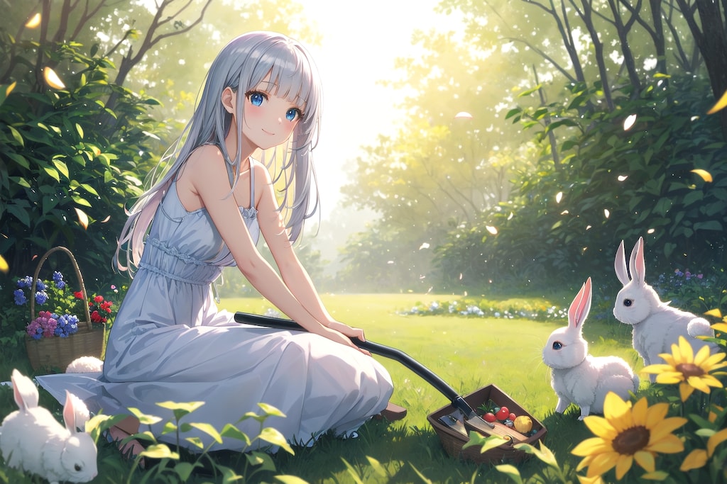 農作業は野うさぎ用