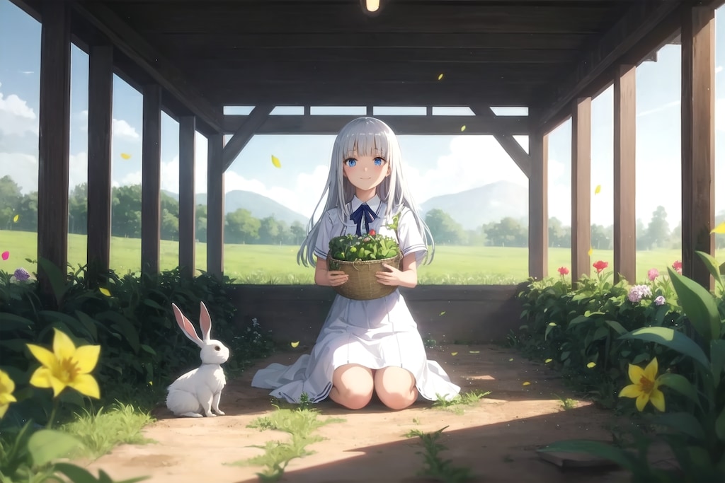 農作業は野うさぎ用