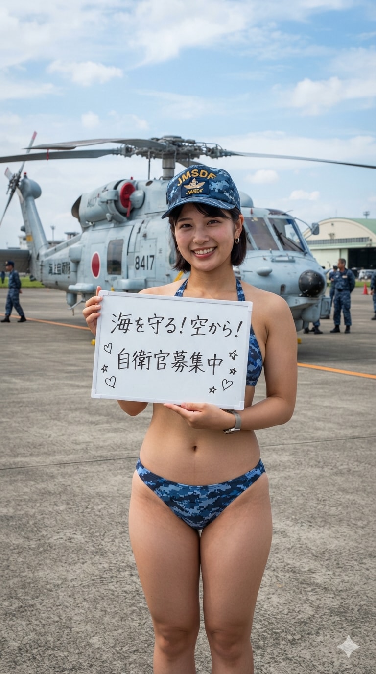 ２日の女性海上自衛官