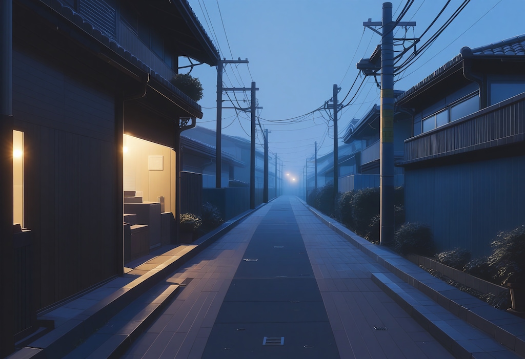 黎明の住宅街
