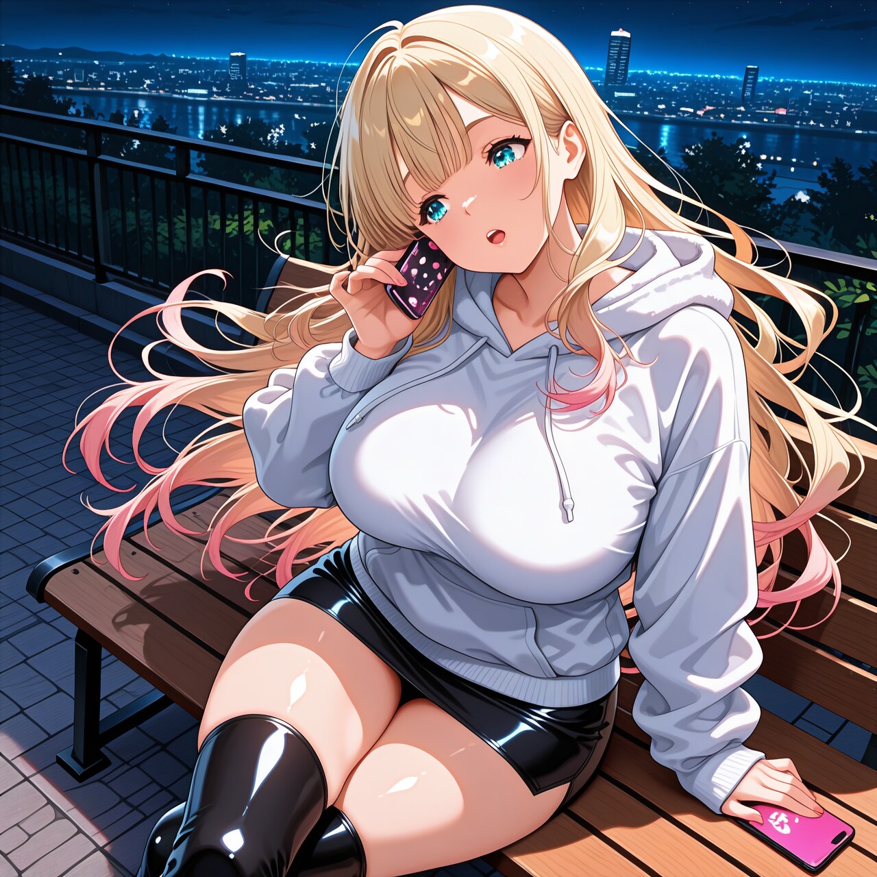 ギャル×ポータブル通信デバイス