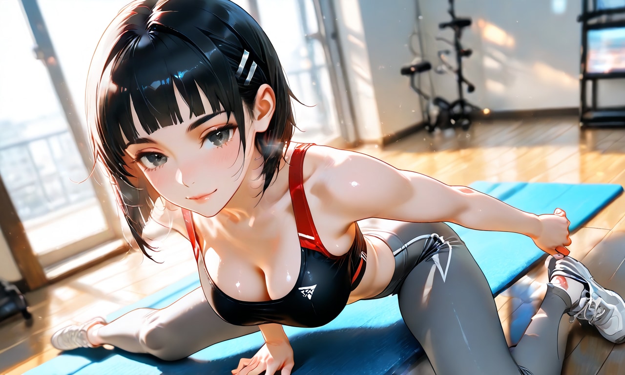 直葉、朝のスタジオで汗ばむ体育会系の無防備な素顔