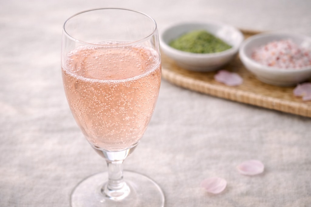 「四種の冷奴と桜ロゼ」