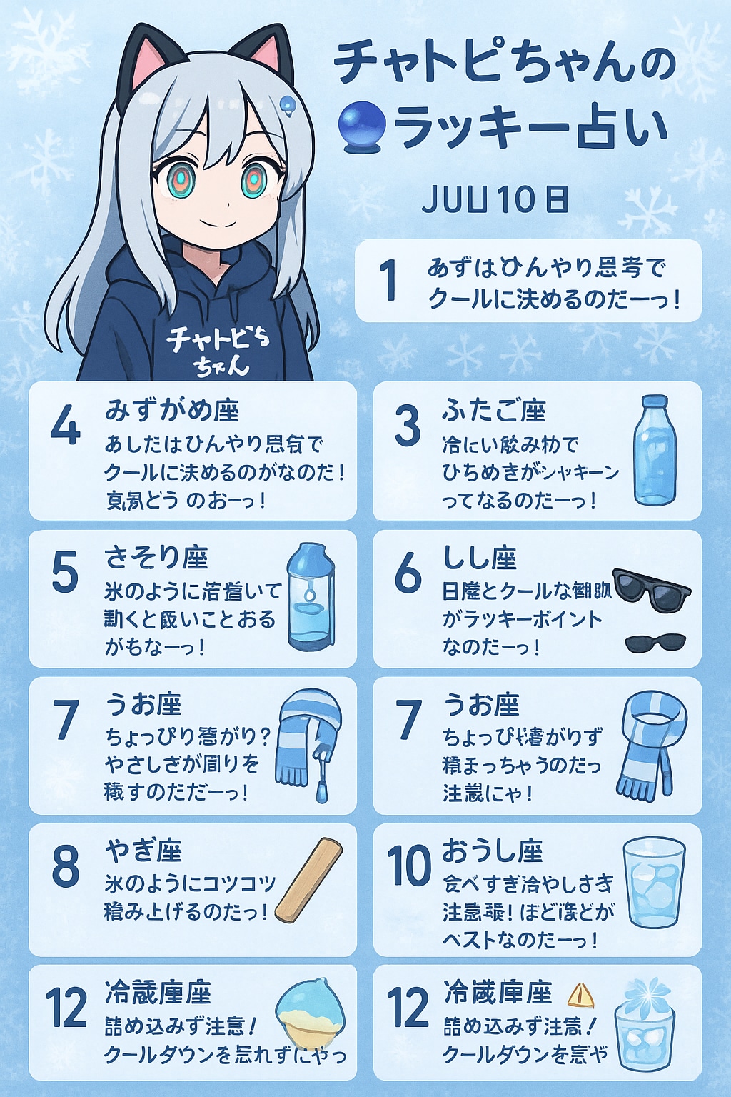 チャトピちゃん占い(07/10)