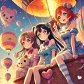 ラブライブキャラと熱気球 2枚目