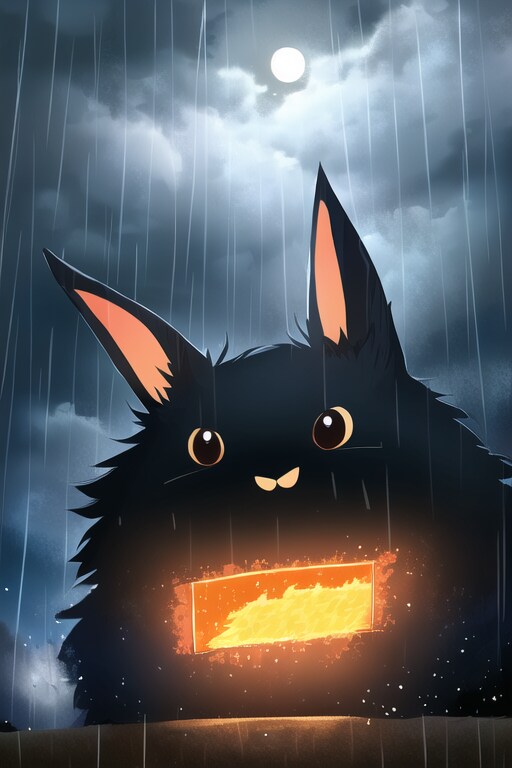 雨の中　にんじんを食う🐇