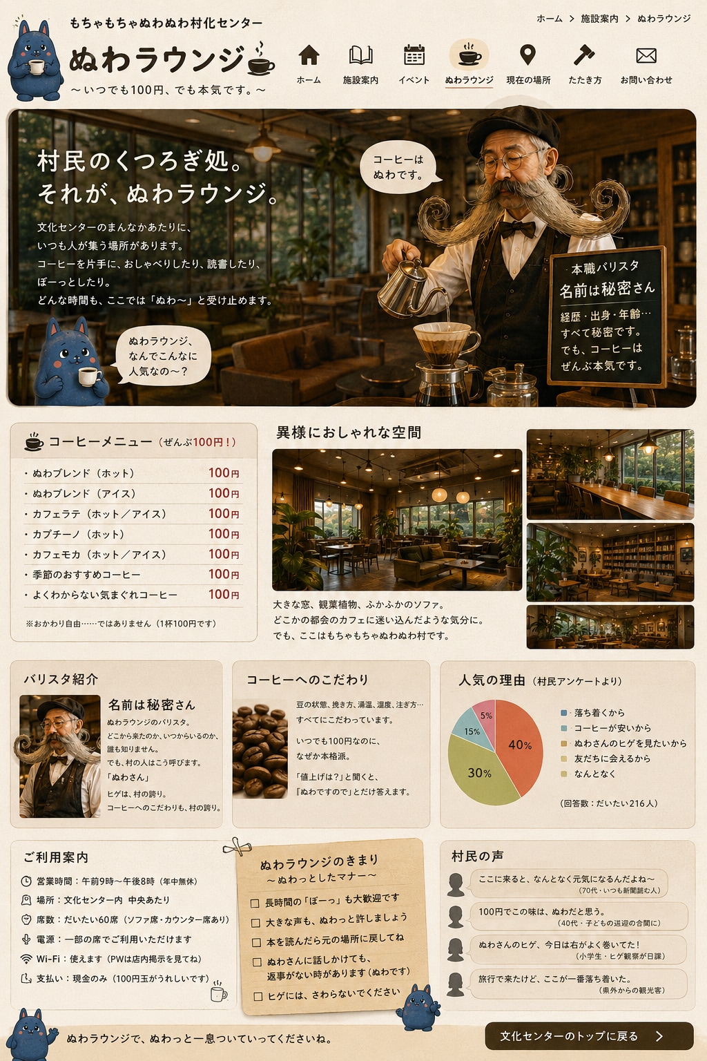 もちゃぬわ村の文化センター内施設紹介