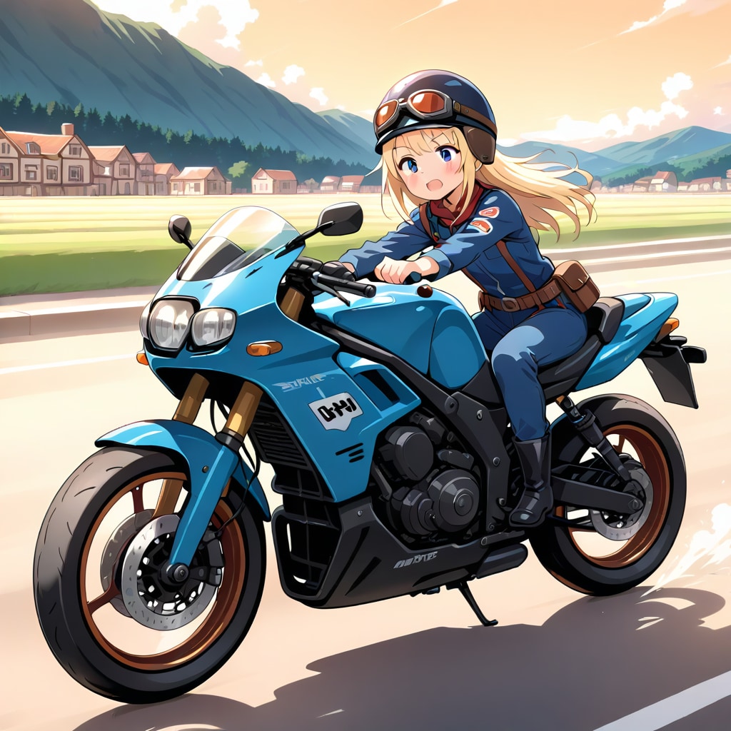 バイク好き彼女 | の人気AIイラスト・グラビア