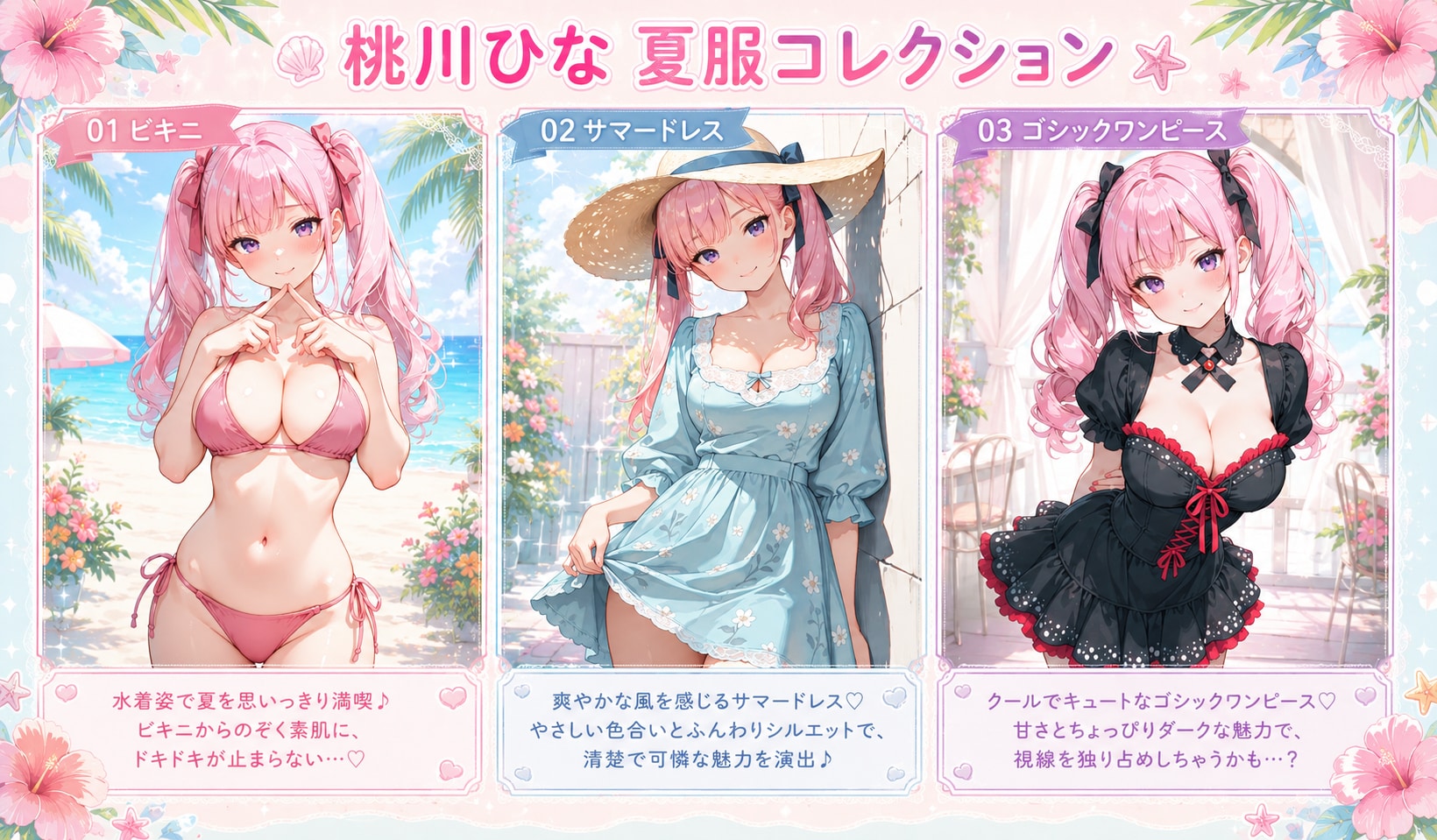 ひなちゃん、夏服コレクション