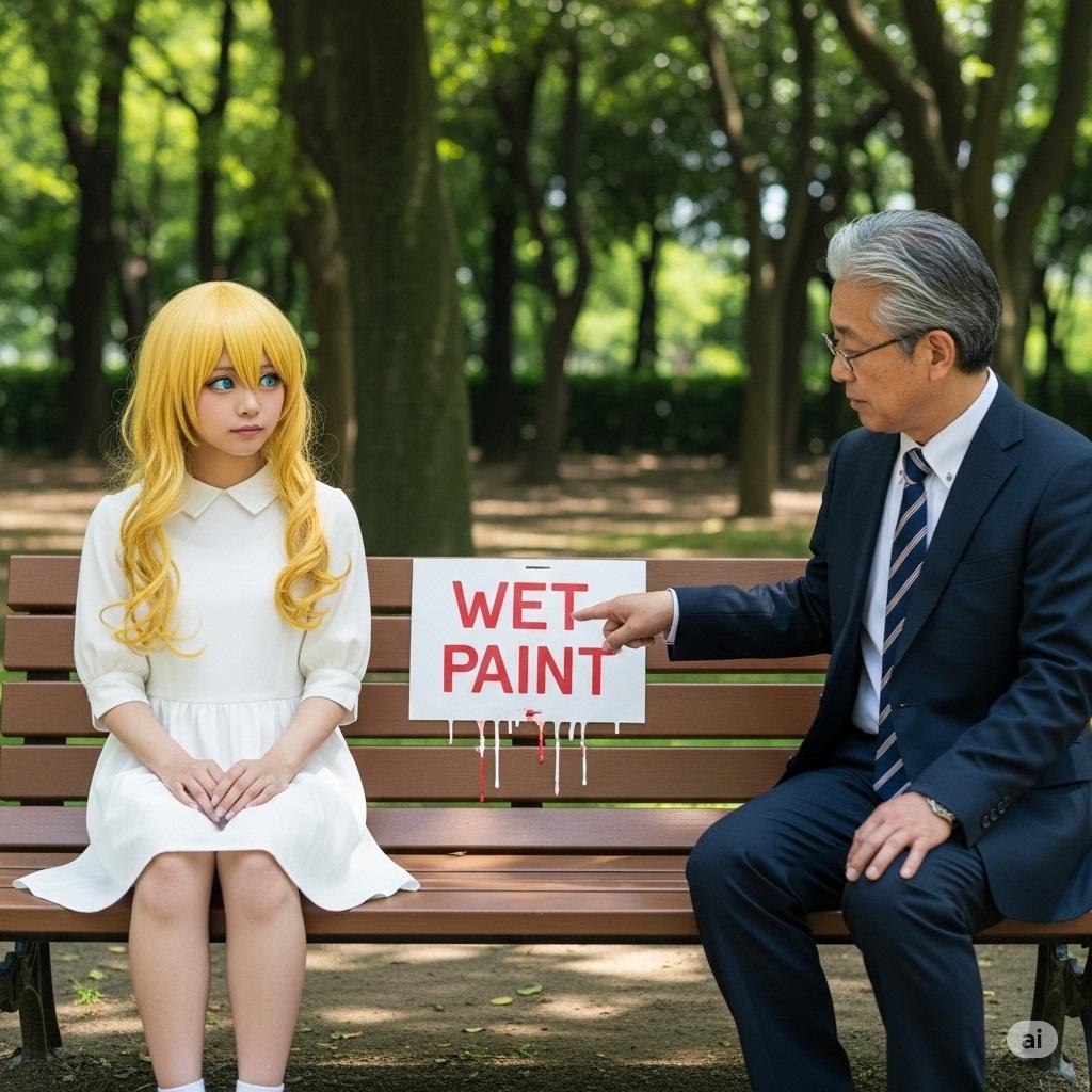 ペンキ塗り立て
