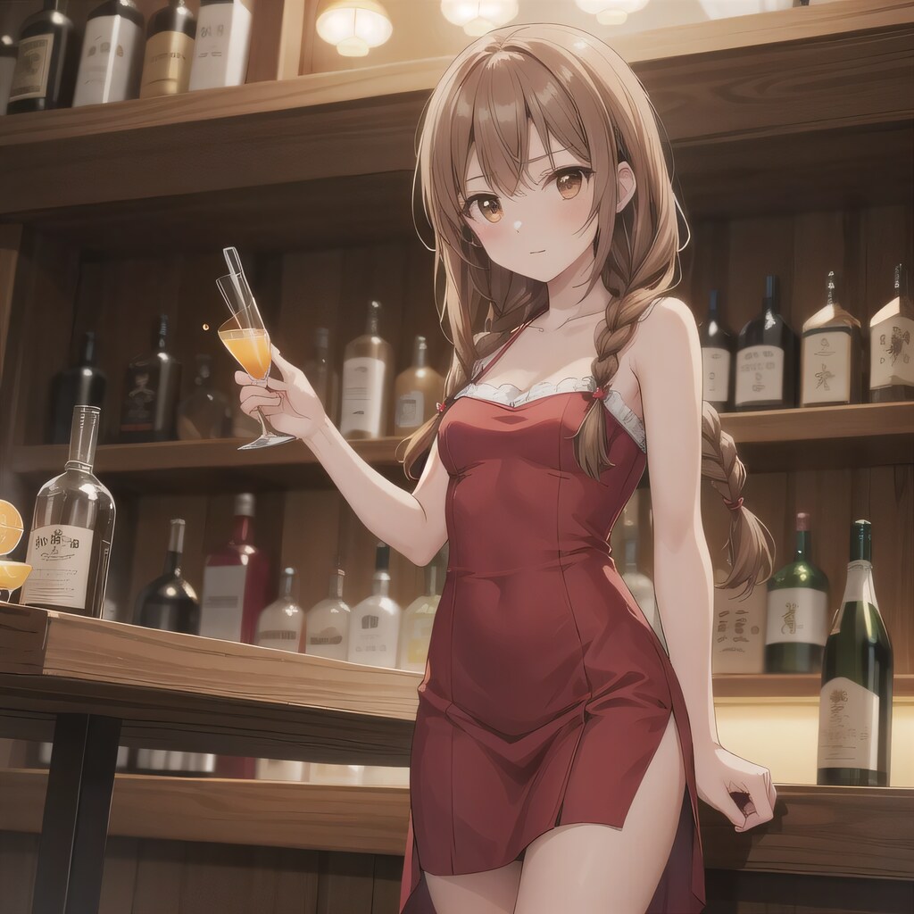 茶髪ロングで酒場の少女３