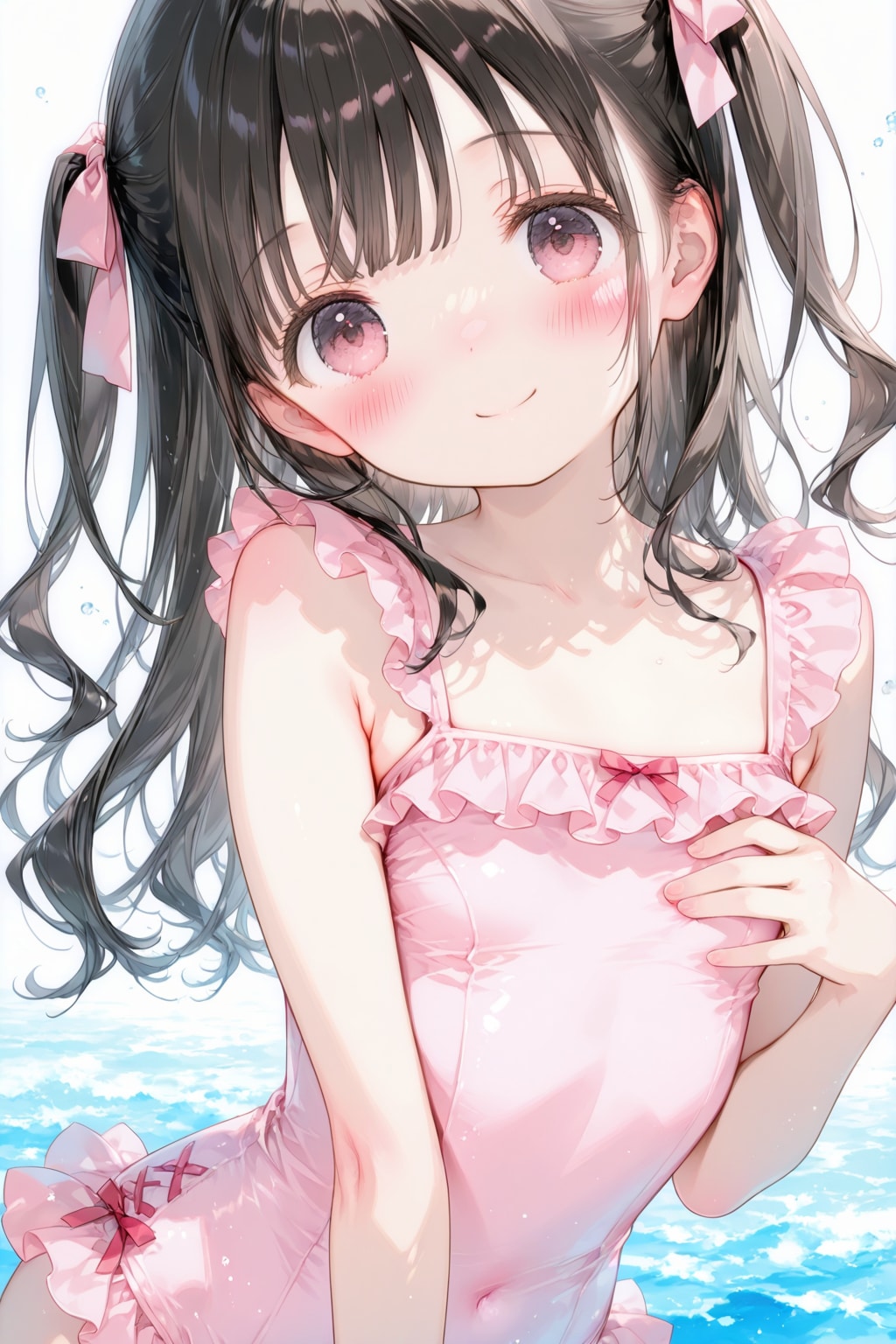 月ちゃんと海