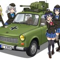 ラブライブキャラとトラバント軍用車 3枚目