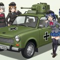 ラブライブキャラとトラバント軍用車 2枚目