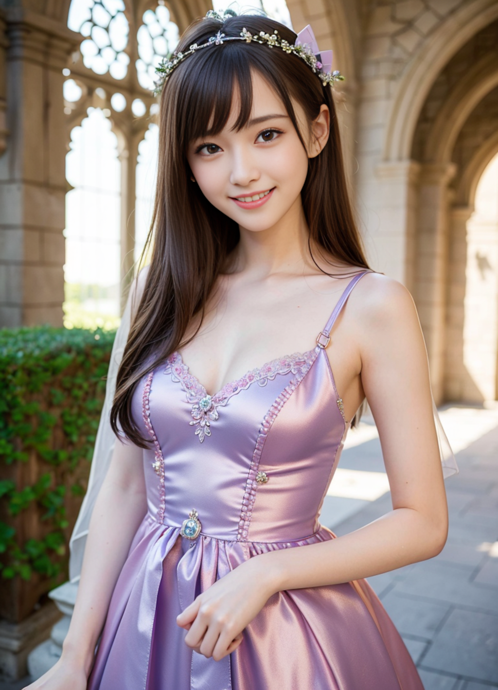 きれかわ紫ドレスお姉さん