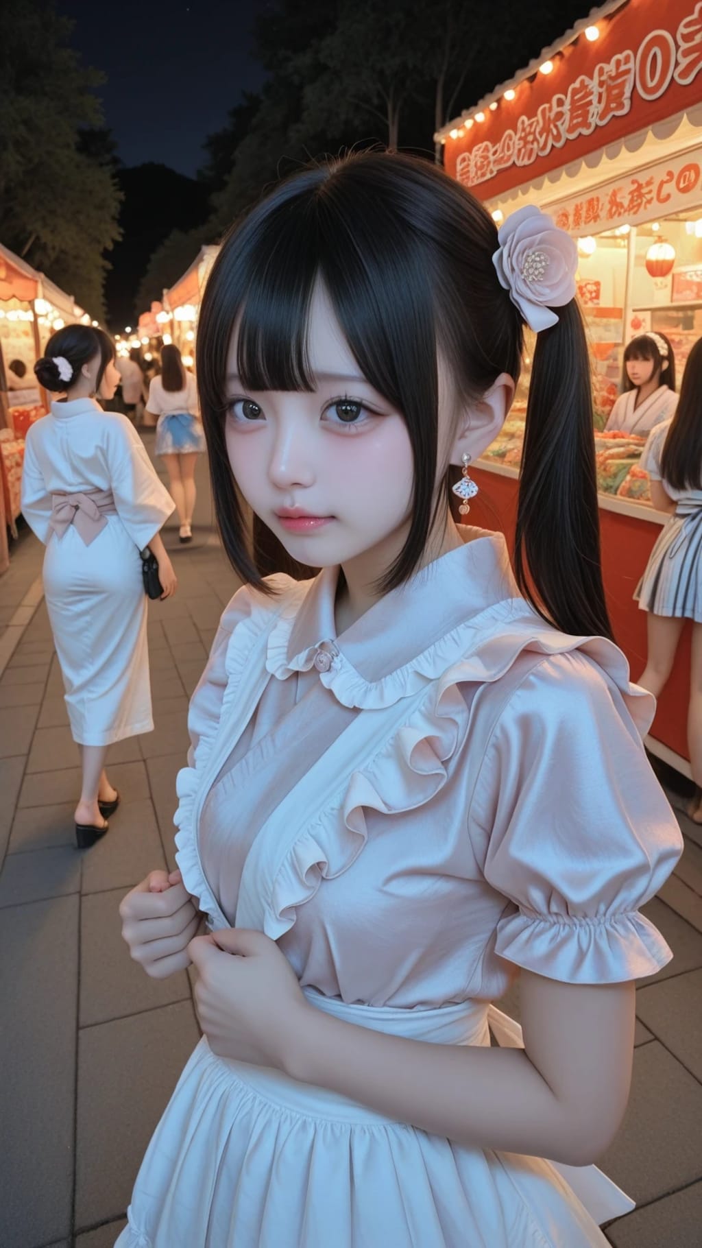 地雷系ちゃんの夏祭り《ロリータ浴衣SeaArt》