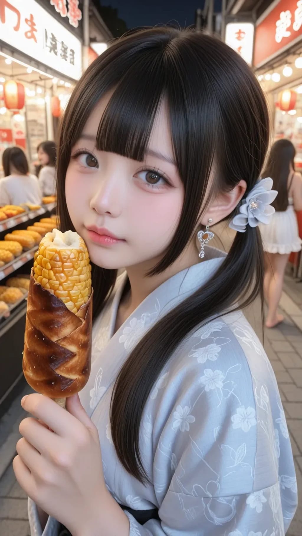 地雷系ちゃんの夏祭り《ロリータ浴衣SeaArt》