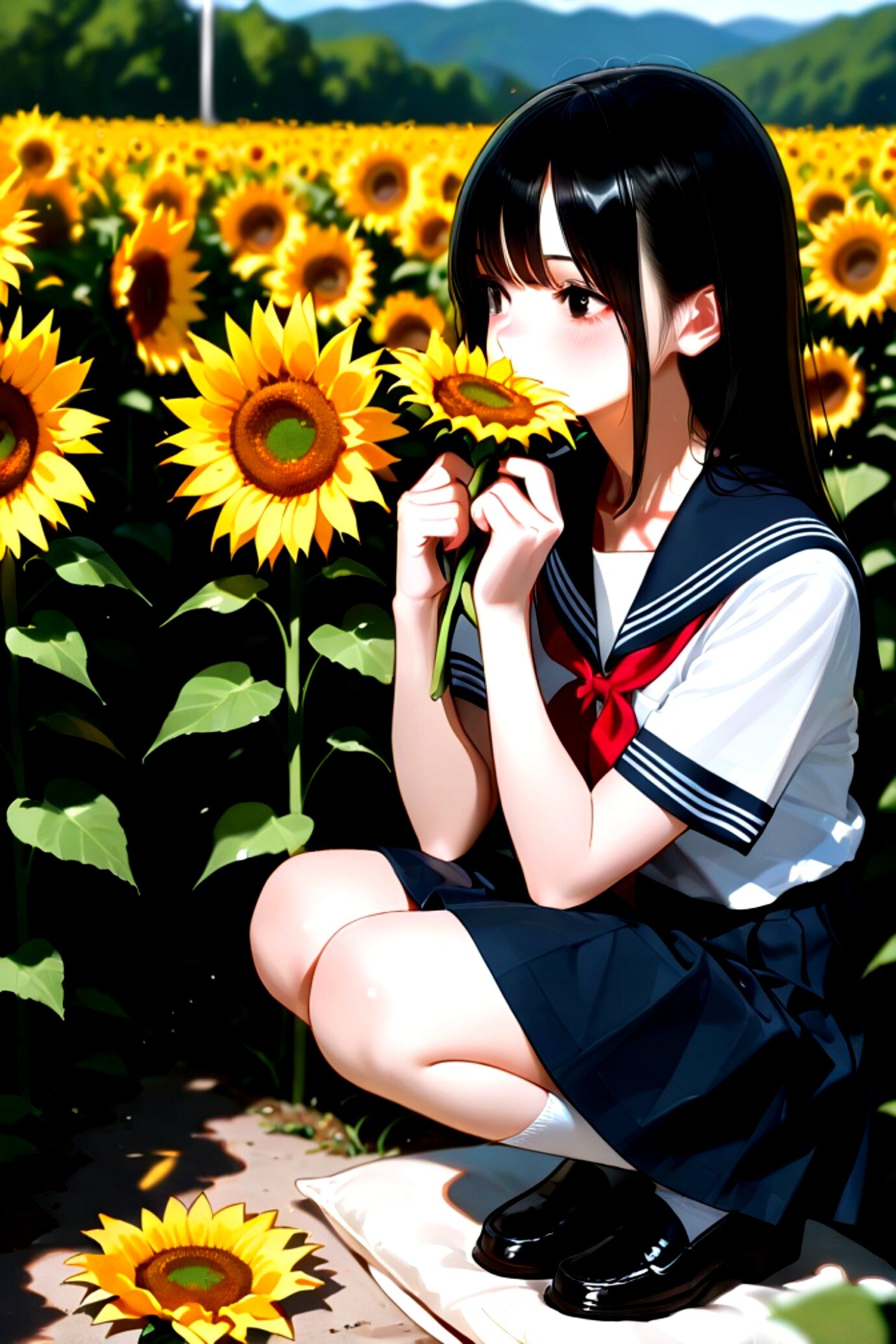 🌻と黒髪ちゃん