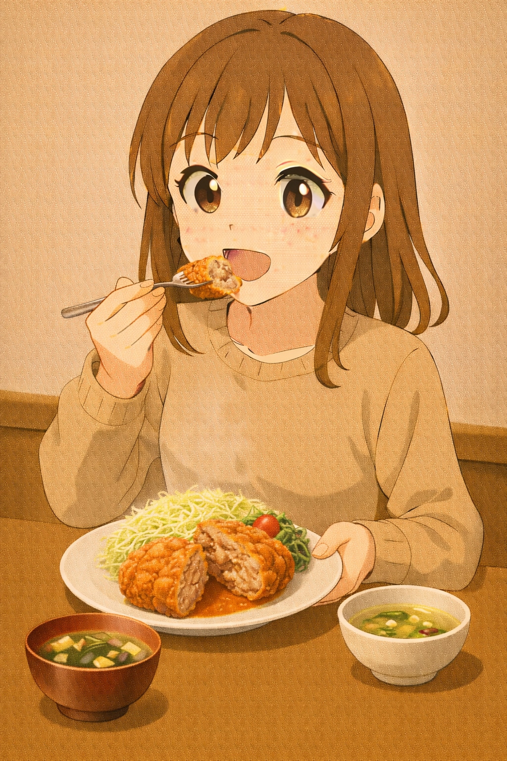 メンチカツ | の人気AIイラスト・グラビア
