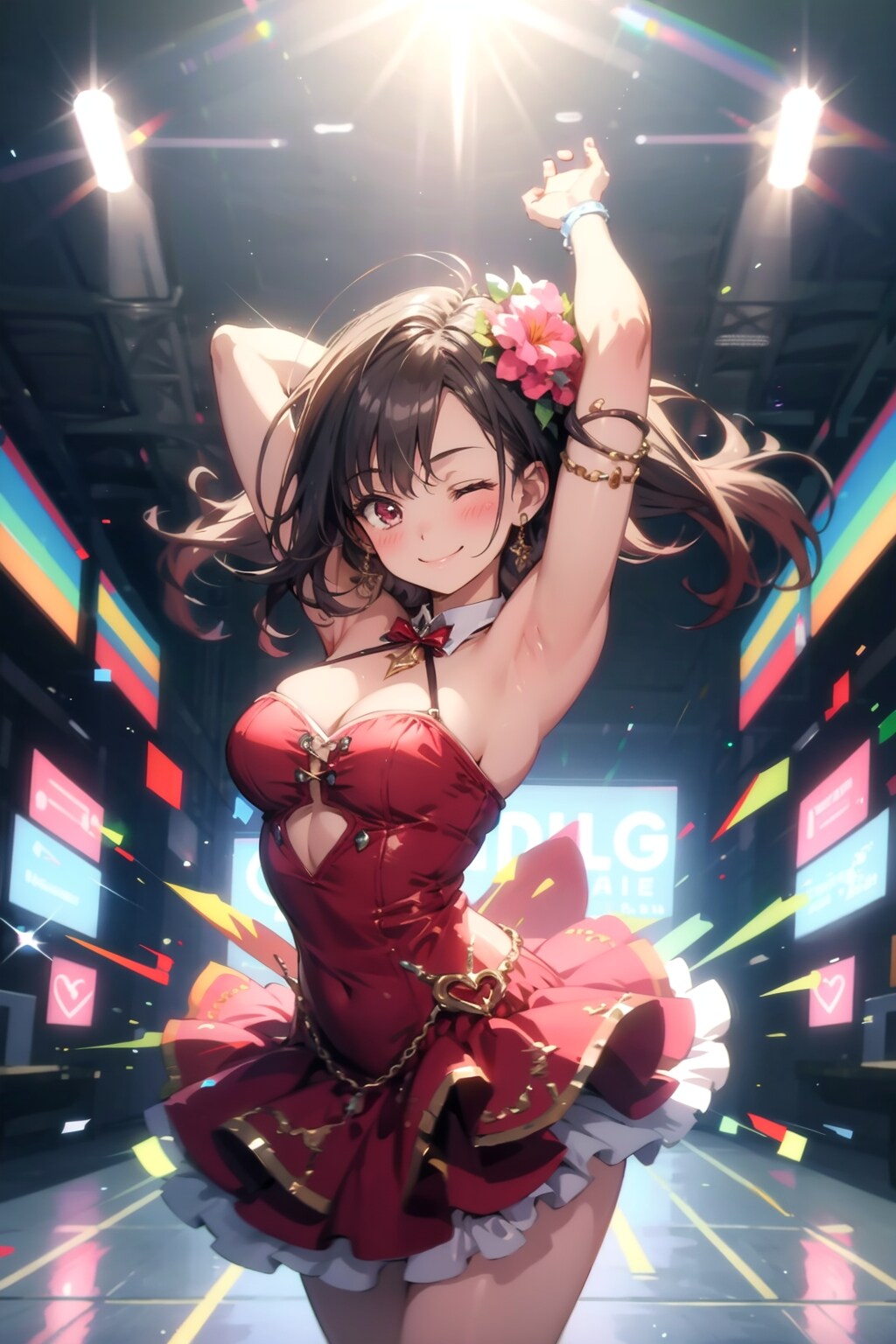 ポーズを取っているアイドルさん