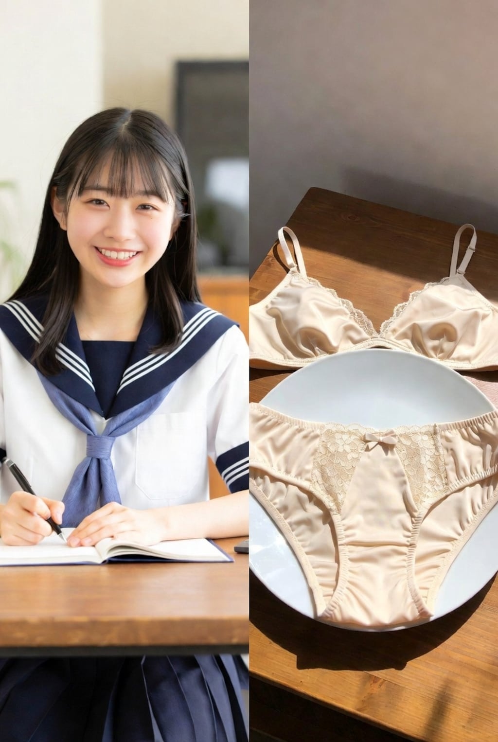 これからパンティを白く染めます