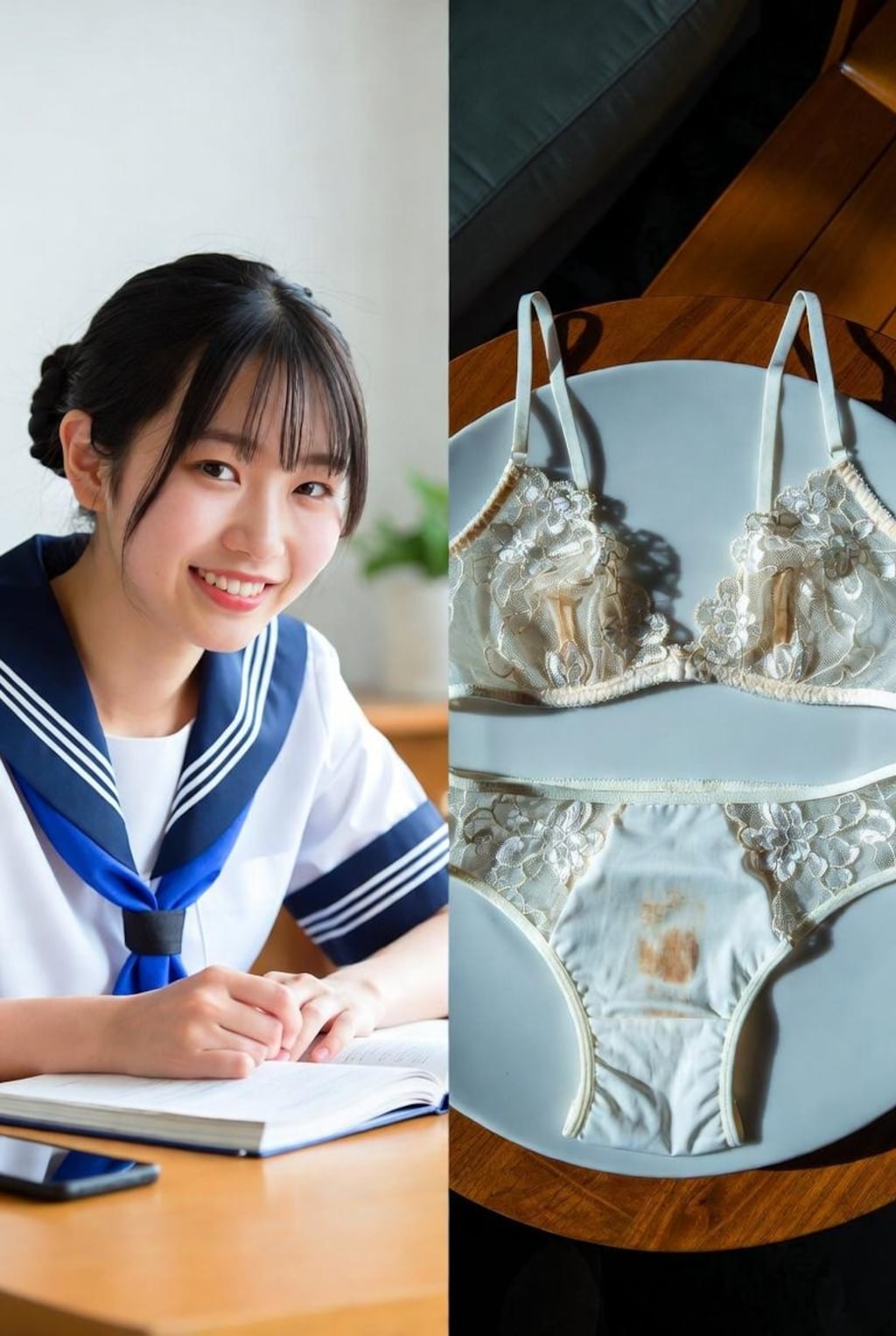 これからパンティを白く染めます
