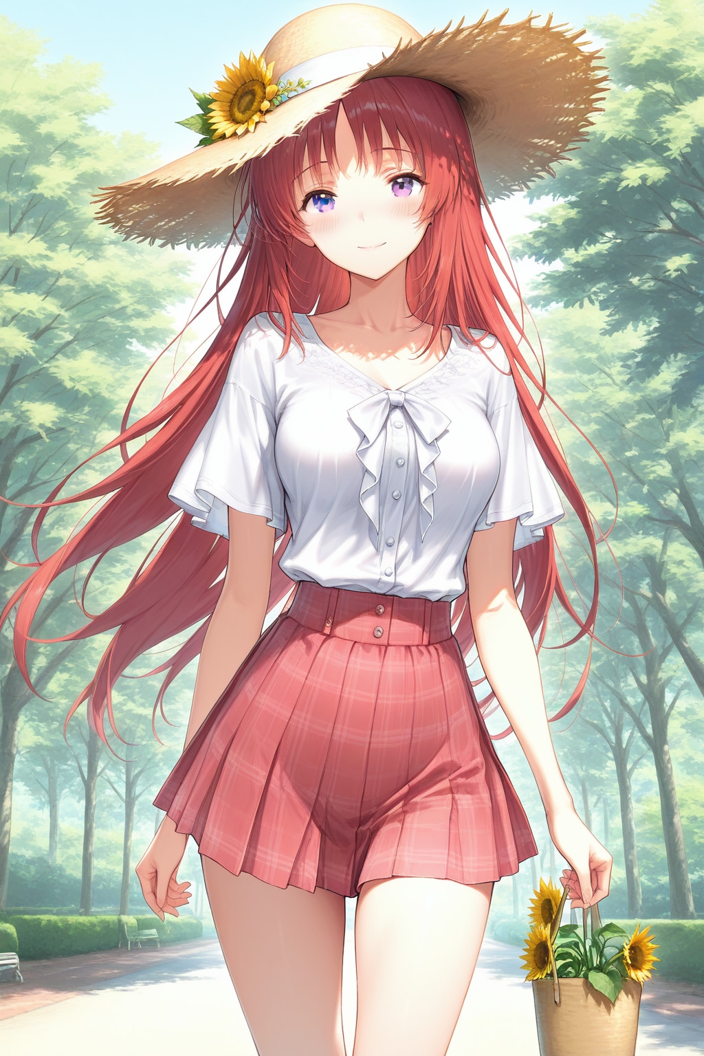 【ＱＩＬＩＮ様版】長身美脚赤髪紫目美少女（春夏秋冬）