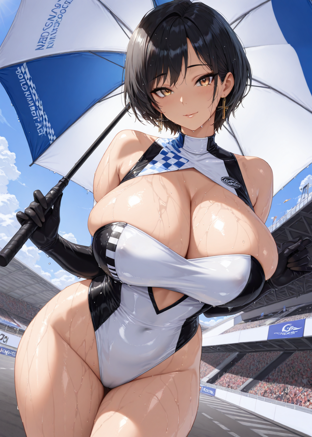 南国美代子㉓「ノリノリでレースクイーンのコスプレをする熟女」