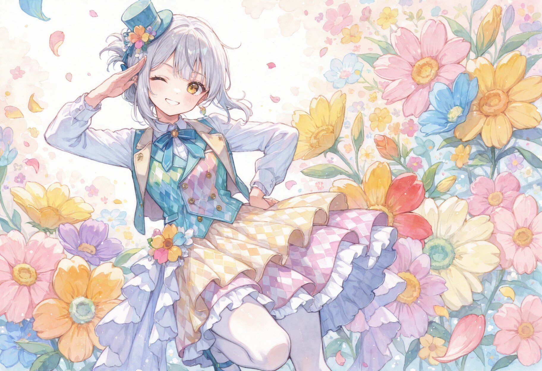 看板娘　flowers