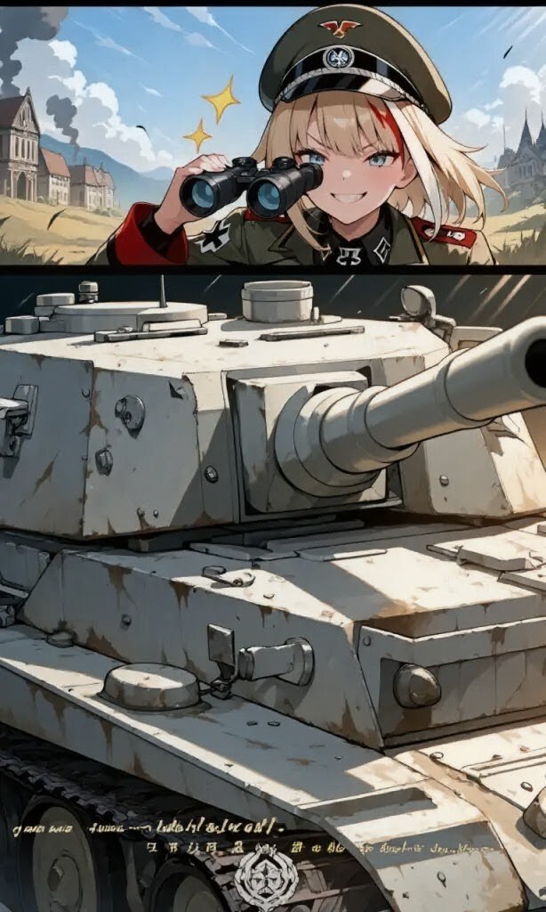 ホワイトティーガー戦車お姉やん💥