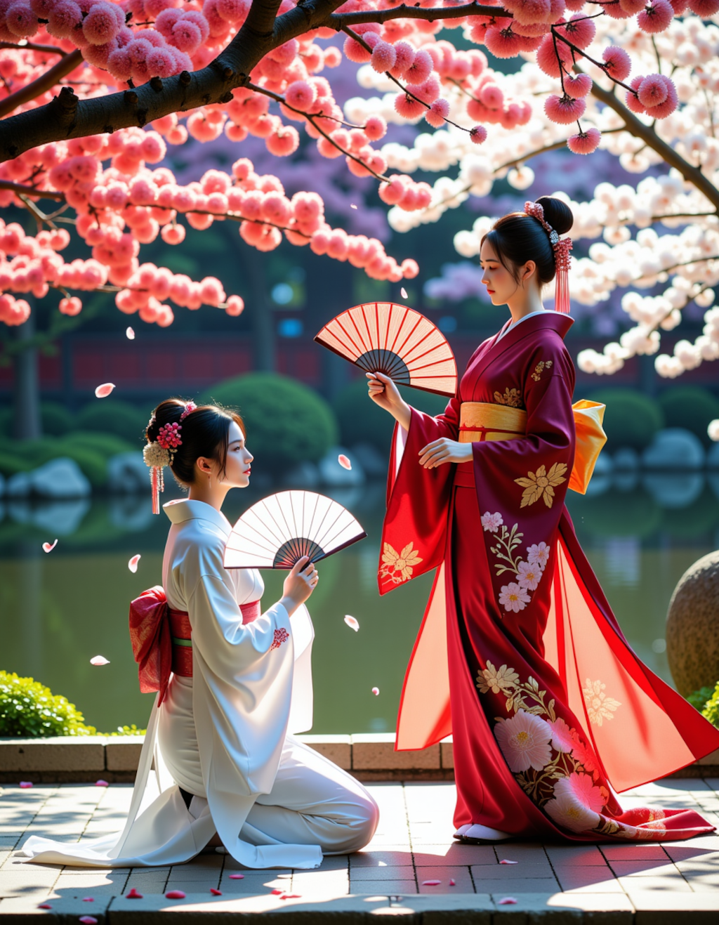 紅梅　白梅　春の舞