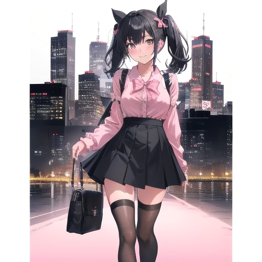 黒髪ツインテール | の人気AIイラスト・グラビア