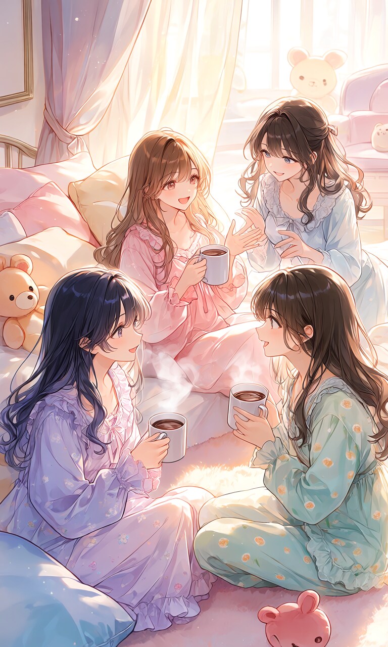 パジャマパーティー | の人気AIイラスト・グラビア