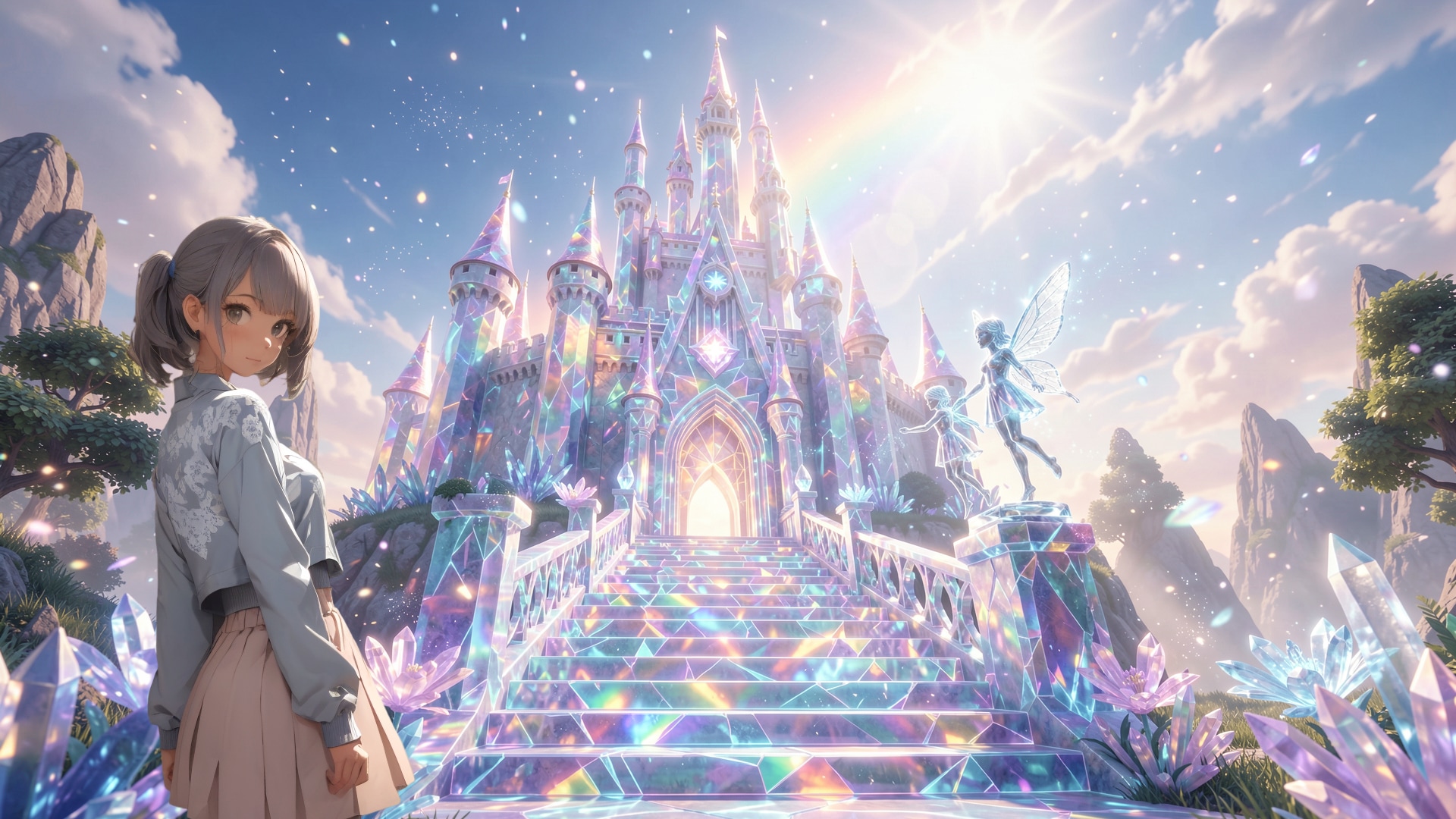 ガラスのお城 (FullHD 壁紙93 BD071)
