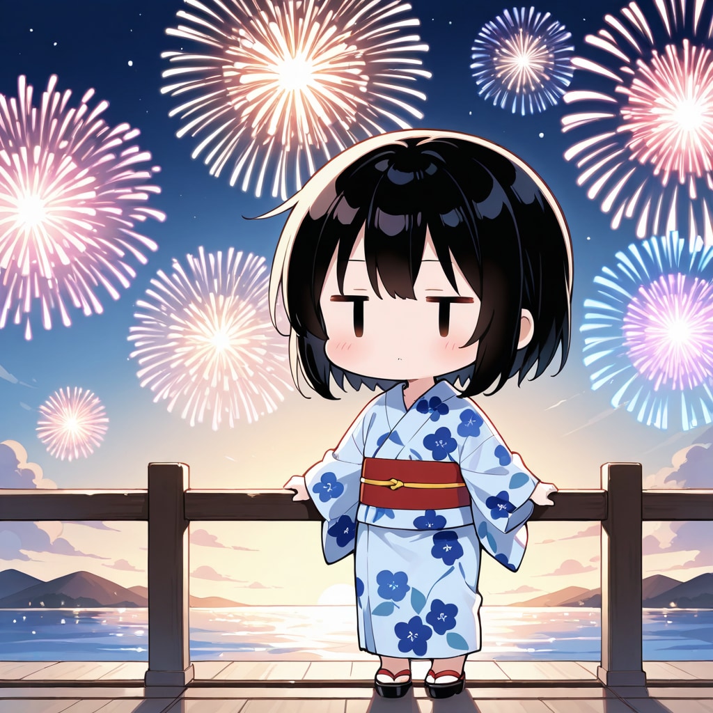 花火をみる