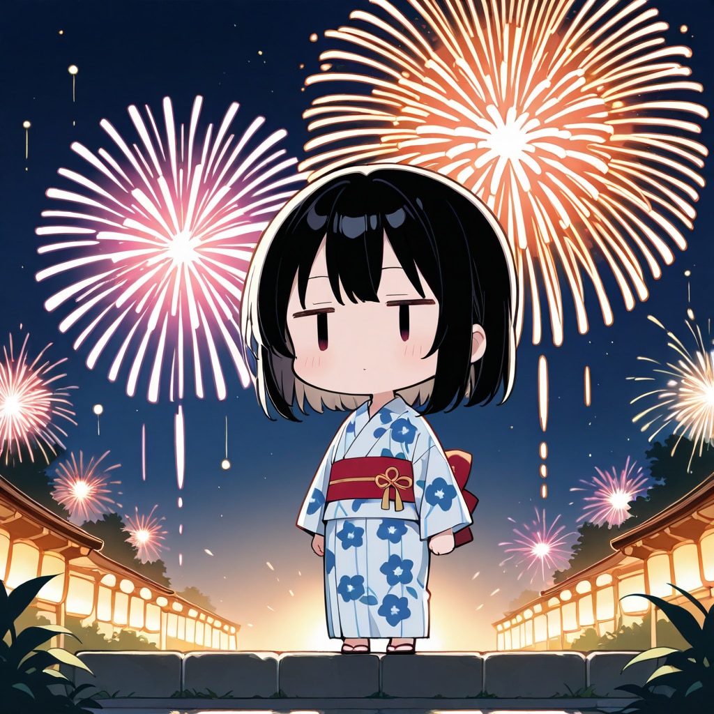 花火をみる