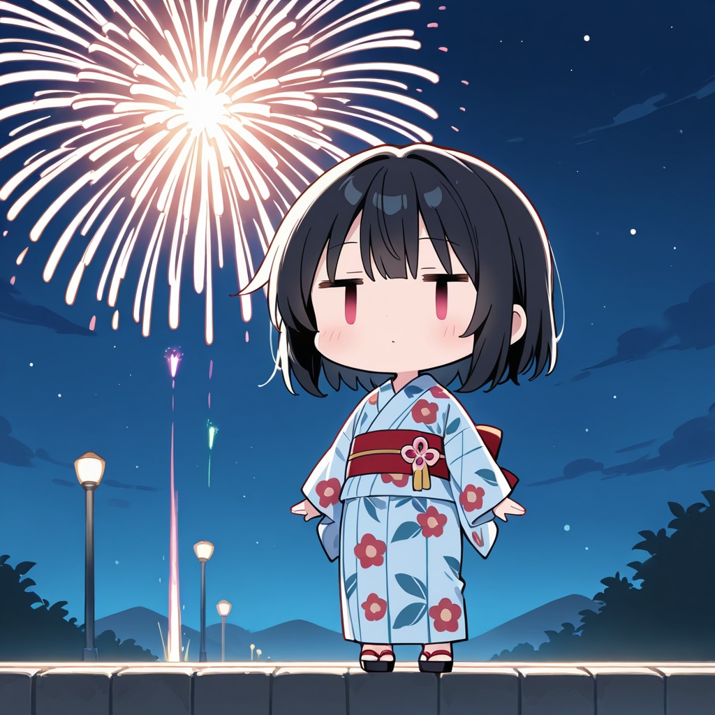 花火をみる