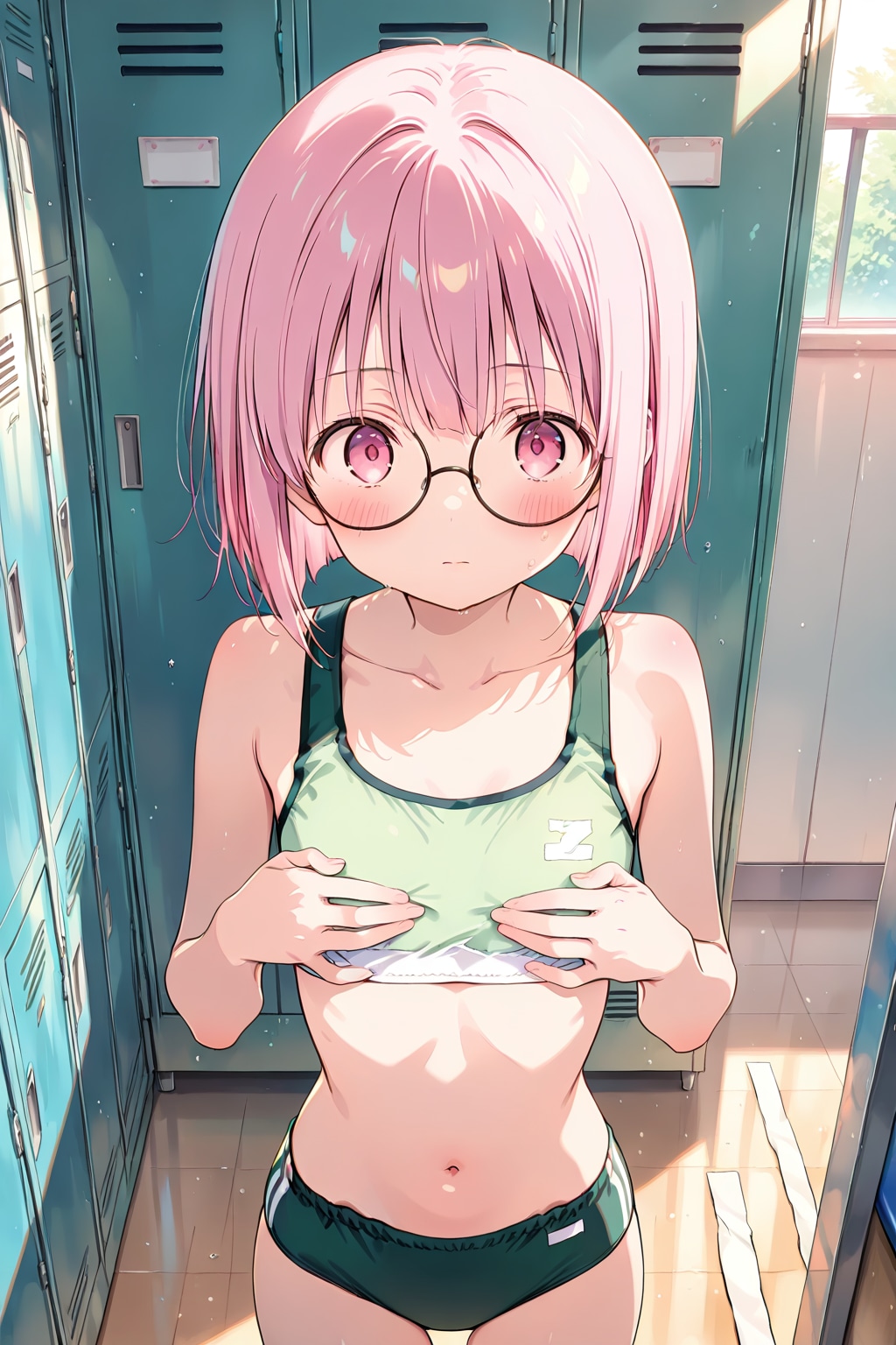体育前のお着替え中